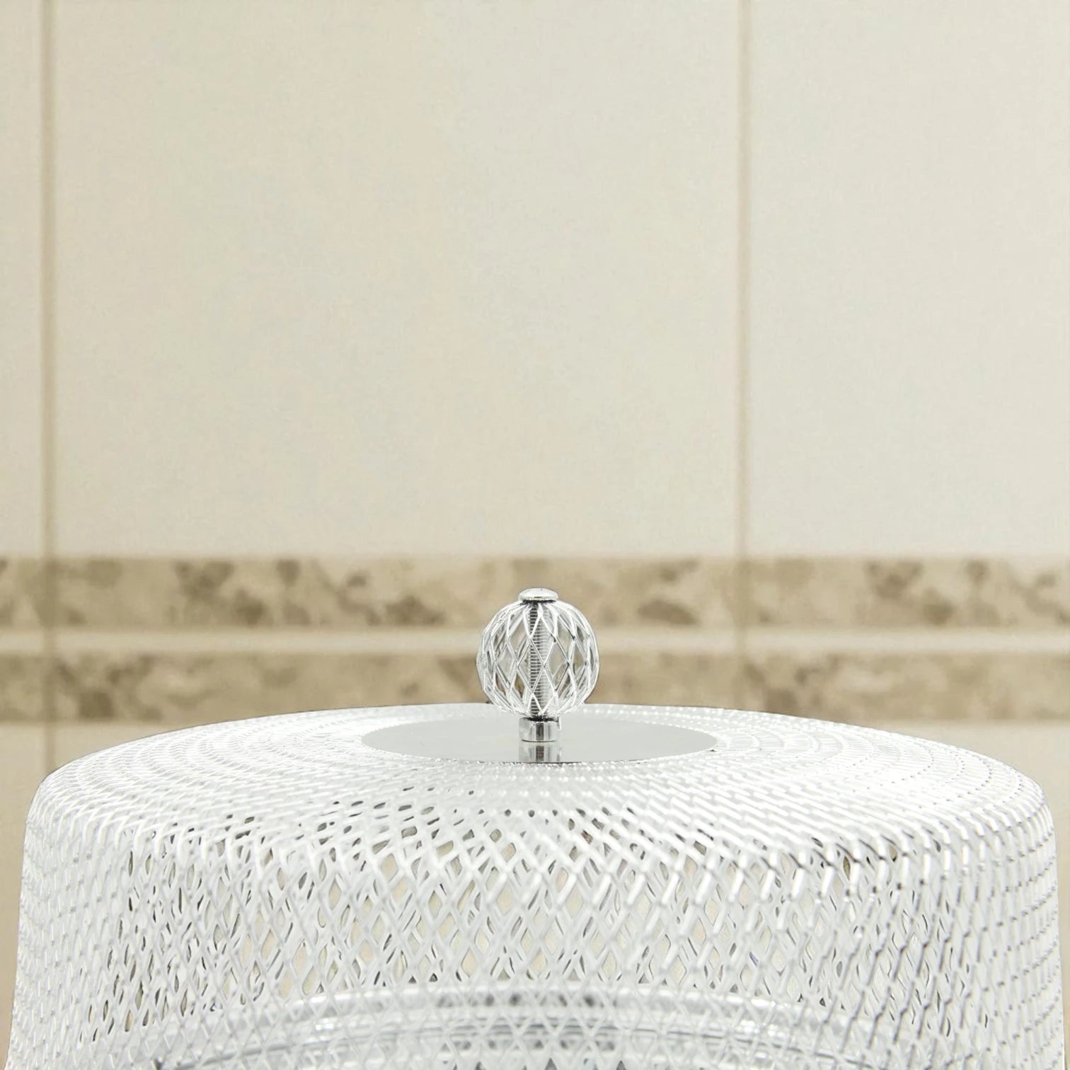 Durable Snack & Dessert Tray with Insect-Proof Metal Mesh Dome – Shatter-Resistant Base for Elegant Indoor & Outdoor Food Serving - Damoo