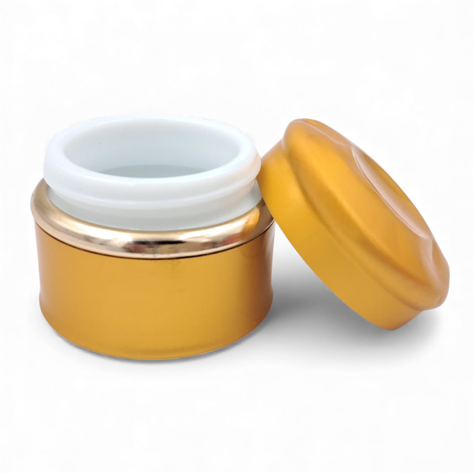 Cosmetic Cream Jar 30g – Premium Plastic Container with Aluminium Cap for Skincare & Face Creams – Travel-Friendly High-Quality Packaging (5H x 6W × 6L CM | Cap 3.5 CM) - Damoo