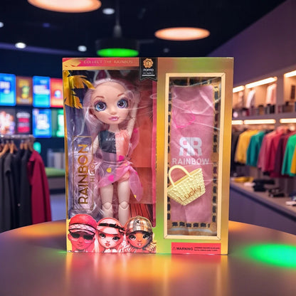 Rainbow High Fashion Doll – Collect the Rainbos Series | Stylish Doll with Outfit, Accessories & Bag | Pretend Play Doll for Kids Ages 3+ - Damoo