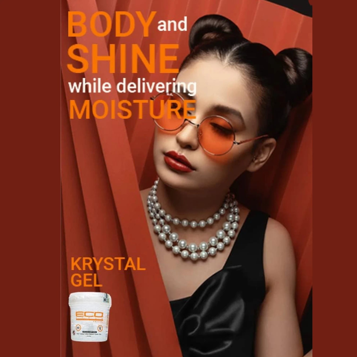 Eco Style VNDEFUL 960 Krystal Professional Styling Gel – 236ml | Alcohol-Free, Maximum Hold & Shine for All Hair Types - Damoo