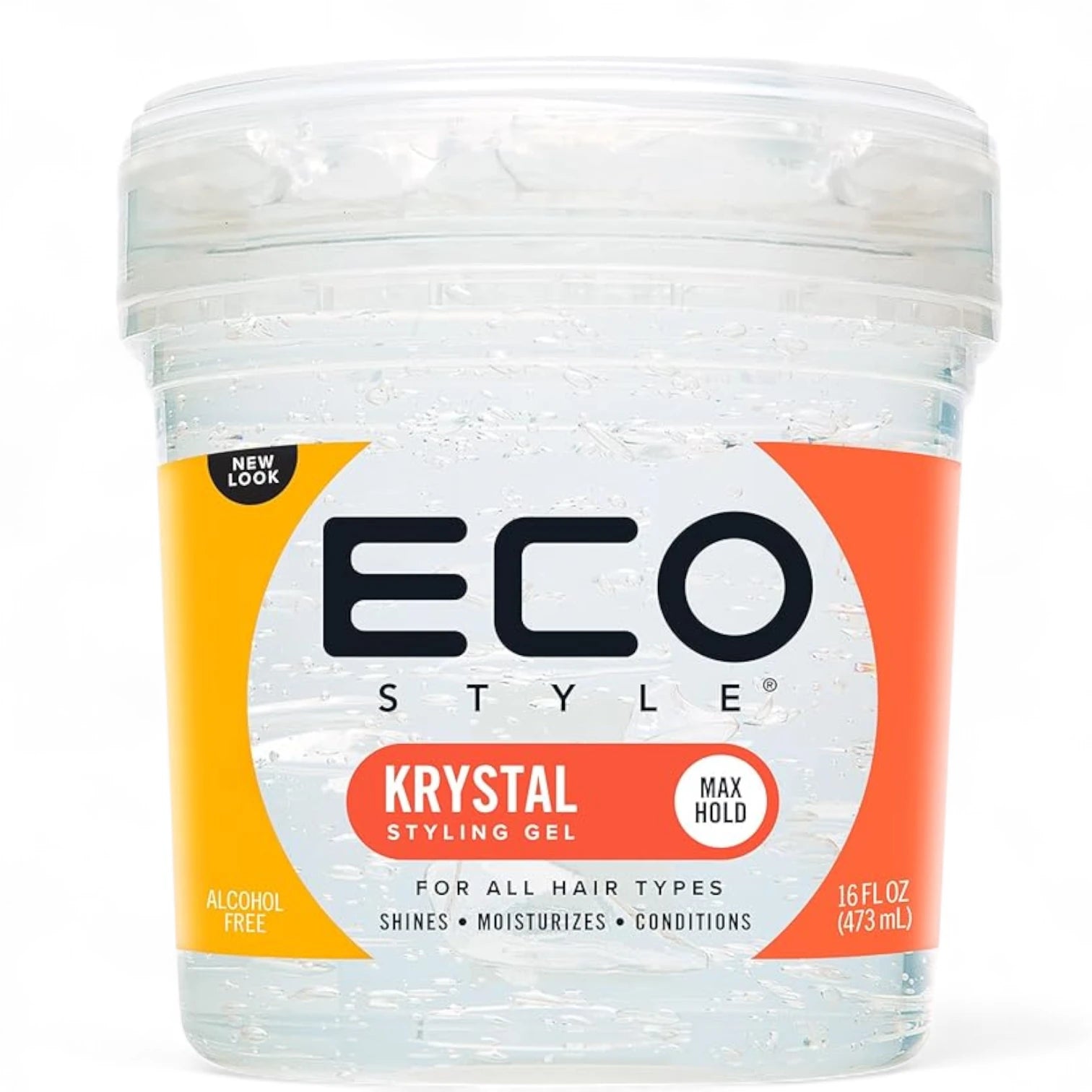 Eco Style VNDEFUL 960 Krystal Professional Styling Gel – 236ml | Alcohol-Free, Maximum Hold & Shine for All Hair Types - Damoo