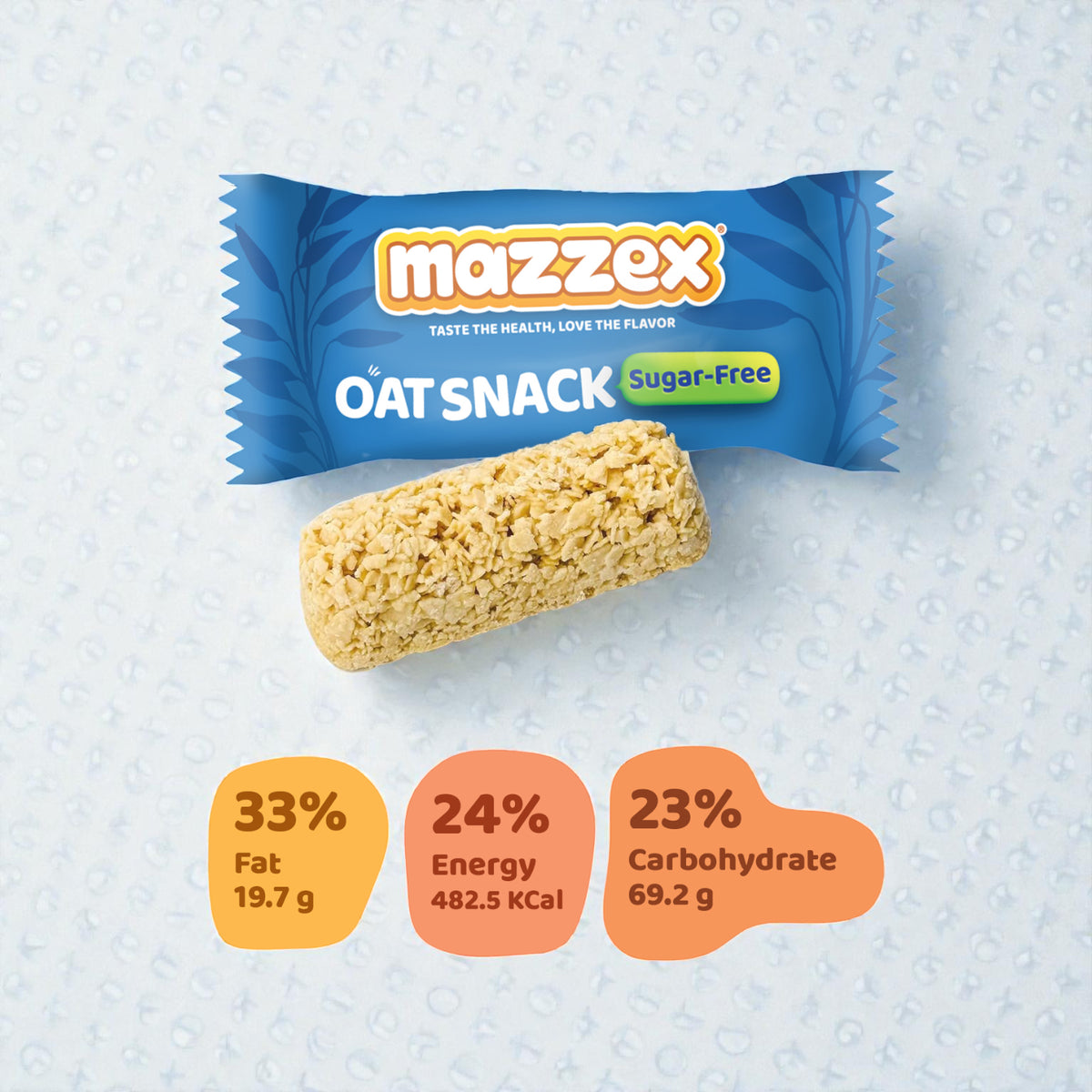 Mazzex Sugar-Free Oat Snack Chocolate Bar – Whole Grain Oats, High Fiber, Cholesterol-Friendly, Healthy Energy Snack for Diet & Fitness (120 g) - Damoo