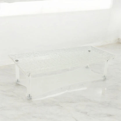 Elegant Acrylic Snack Box with Clear Dome Lid & Raised Legs – Modern Food Display Tray for Parties, Buffets & Home Use – Insect-Proof Cover for Hygienic Serving - Damoo