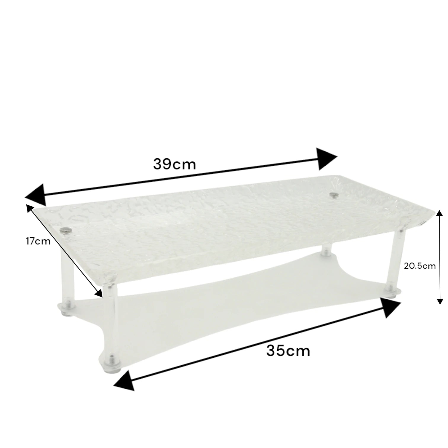 Elegant Acrylic Snack Box with Clear Dome Lid & Raised Legs – Modern Food Display Tray for Parties, Buffets & Home Use – Insect-Proof Cover for Hygienic Serving - Damoo