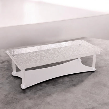 Elegant Acrylic Snack Box with Clear Dome Lid & Raised Legs – Modern Food Display Tray for Parties, Buffets & Home Use – Insect-Proof Cover for Hygienic Serving - Damoo