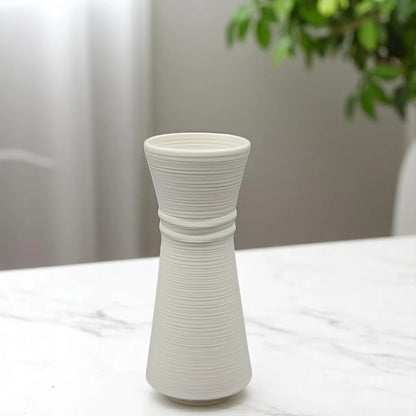 Elegant Ceramic Flower Vase – Modern Home Decor for Living Room, Office, or Table Centerpiece | Minimalist Decorative Vase for Fresh or Dried Flowers - Damoo