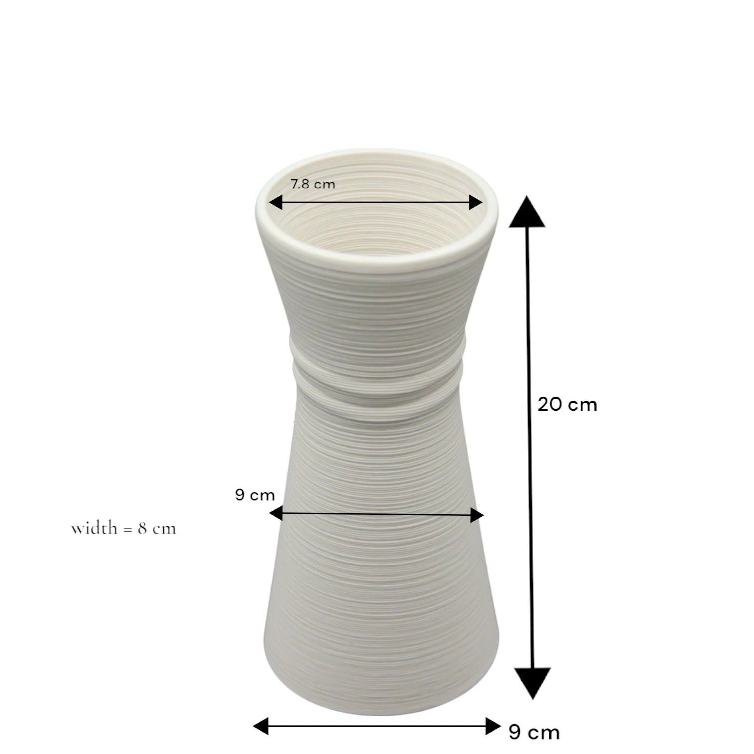 Elegant Ceramic Flower Vase – Modern Home Decor for Living Room, Office, or Table Centerpiece | Minimalist Decorative Vase for Fresh or Dried Flowers - Damoo