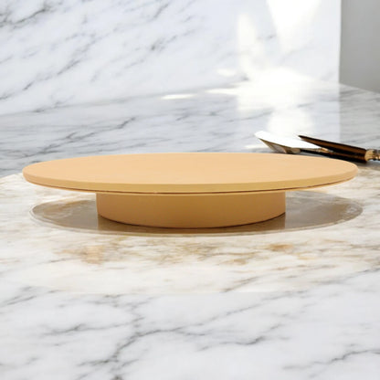 Elegant Leather Round Cake Stand – Large Luxury Dessert Display for Special Occasions & Stylish Serving - Damoo