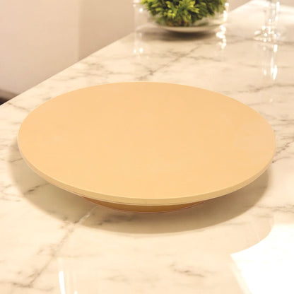 Elegant Leather Round Cake Stand – Large Luxury Dessert Display for Special Occasions & Stylish Serving - Damoo