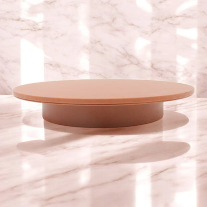 Elegant Leather Round Cake Stand – Large Luxury Dessert Display for Special Occasions & Stylish Serving - Damoo