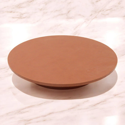 Elegant Leather Round Cake Stand – Large Luxury Dessert Display for Special Occasions & Stylish Serving - Damoo