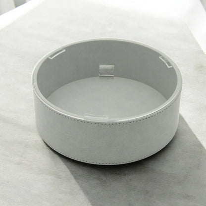 Elegant Minimalist Round Tray with Acrylic Cover – 1 Piece - Modern Serving & Organizer Tray for Breakfast, Snacks, Drinks, Kitchen & Dining - Damoo