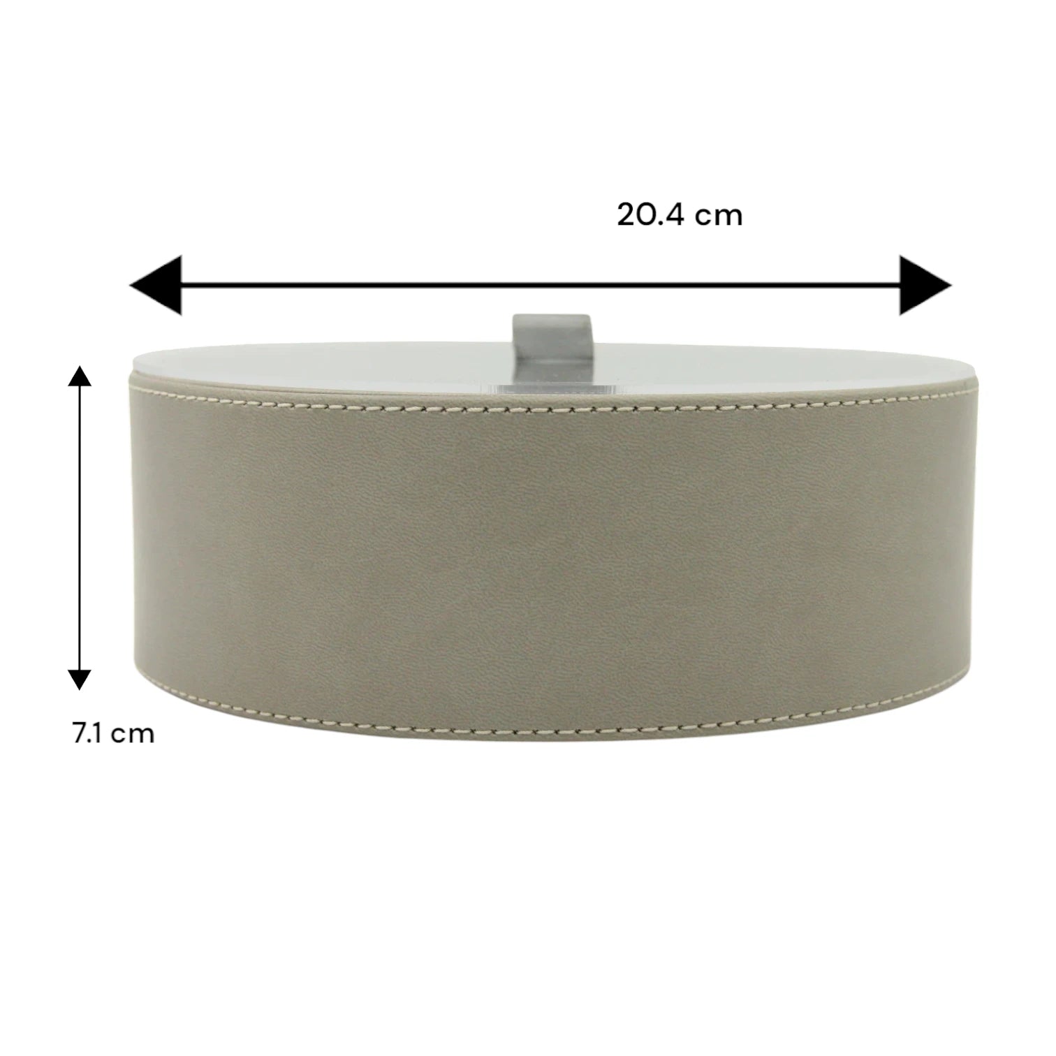Elegant Minimalist Round Tray with Acrylic Cover – 1 Piece - Modern Serving & Organizer Tray for Breakfast, Snacks, Drinks, Kitchen & Dining - Damoo