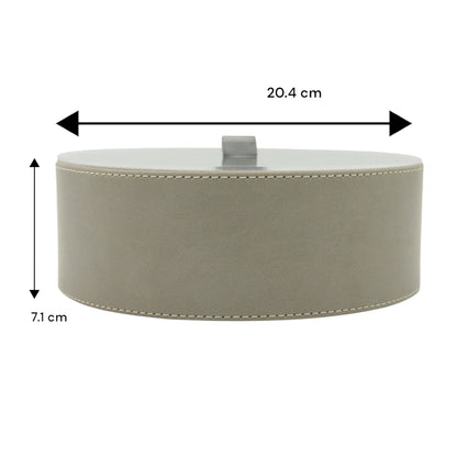 Elegant Minimalist Round Tray with Acrylic Cover – 1 Piece - Modern Serving & Organizer Tray for Breakfast, Snacks, Drinks, Kitchen & Dining - Damoo