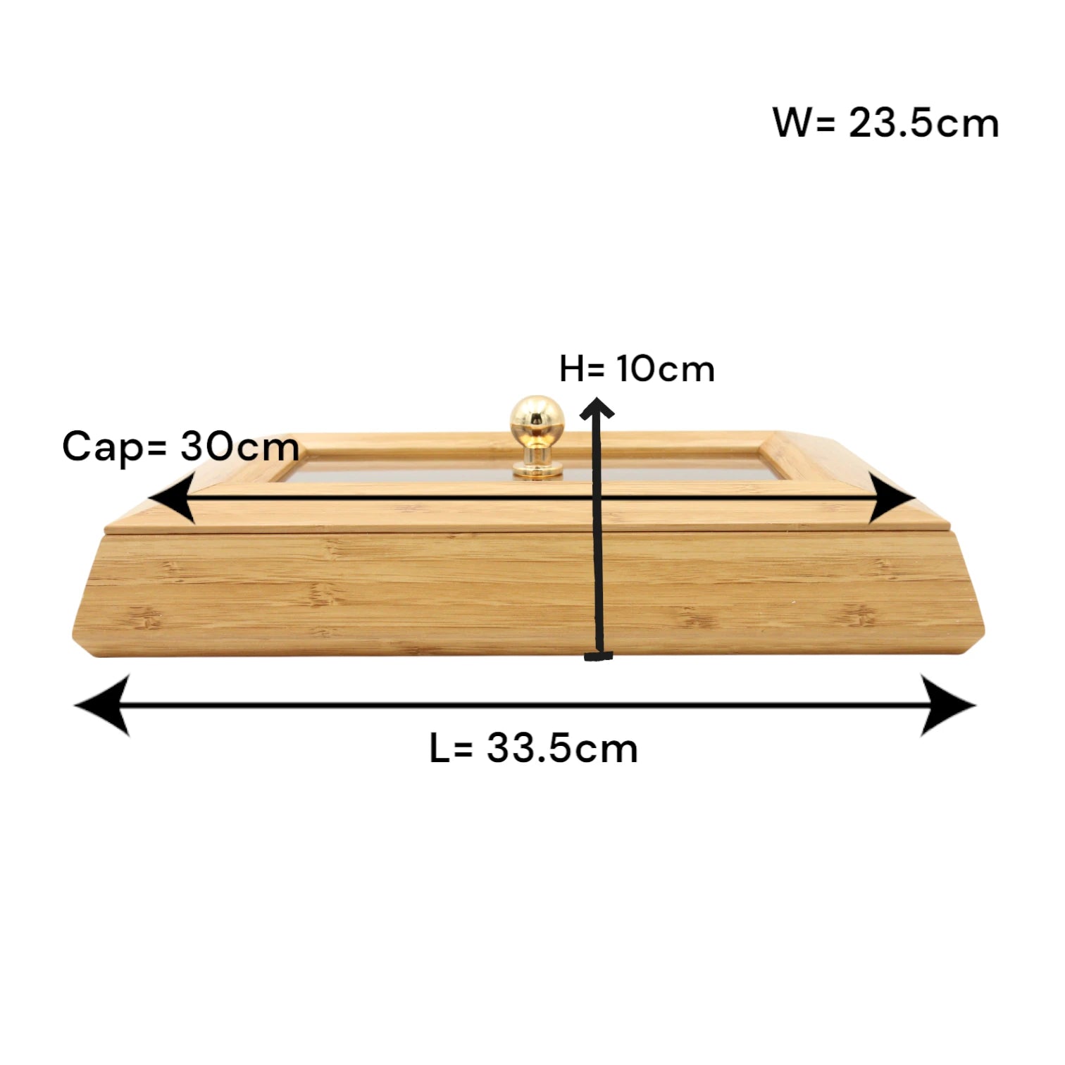 Elegant Rectangular Multi-Purpose Storage & Serving Box with Gold Handle - Perfect for Kitchens, Living Rooms & Vanities - Damoo
