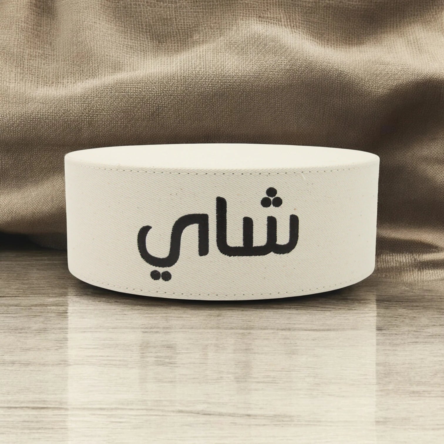 Elegant Round Tea Pot Stand with Arabic Calligraphy – Stylish Tea Display for Gatherings & Gifting - Minimalist Luxury Design - Damoo