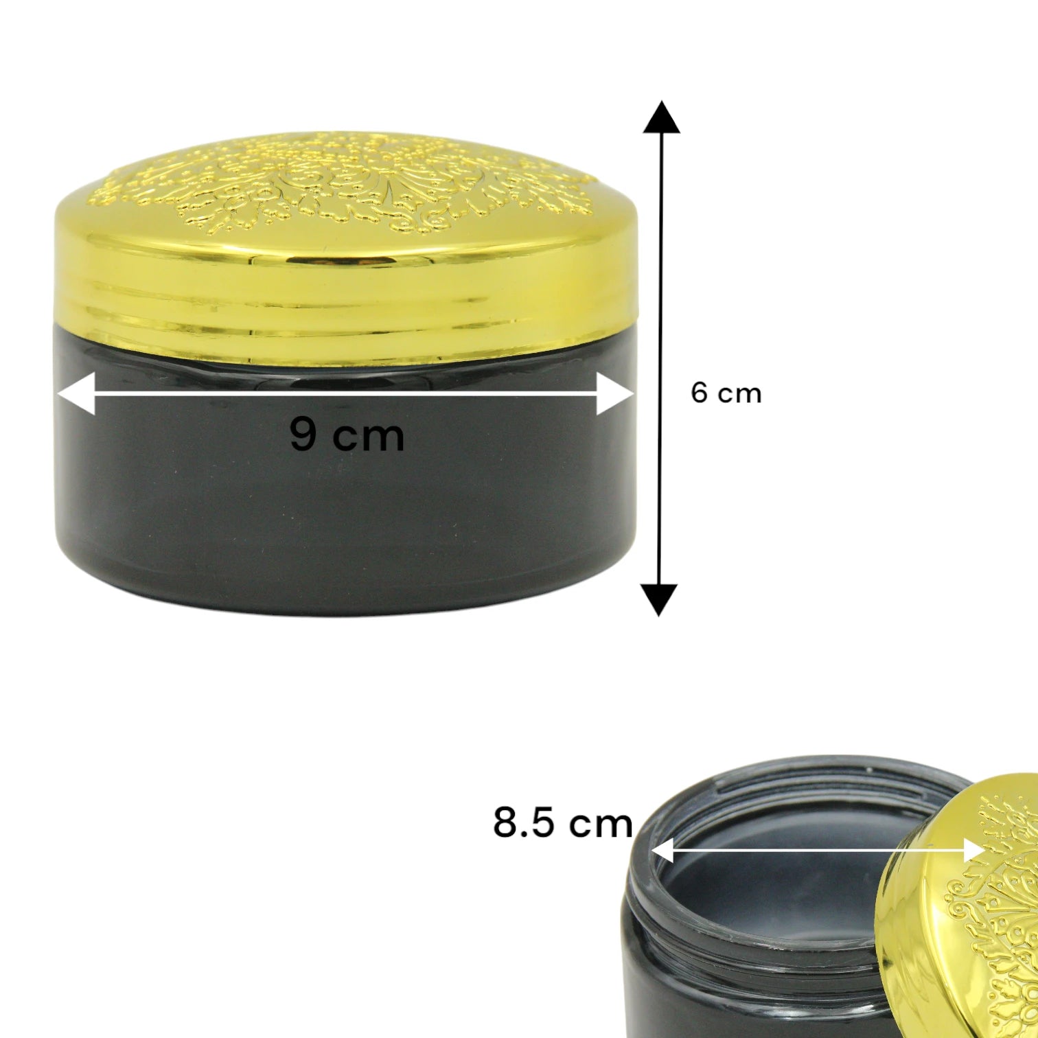 Elegant Semi-Clear Red Bakhoor Jar with Gold Lid 200ML – Luxury Storage for Oud, Bakhoor & More - Damoo