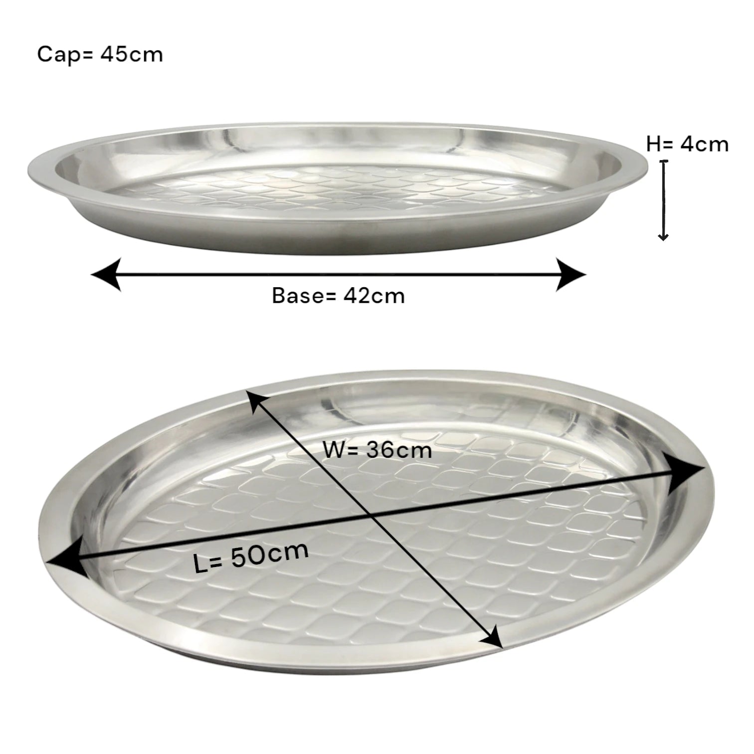 Elegant Stainless Steel Multi-Use Tray – Ideal for Festivals, Fruits, and Snacks - Damoo