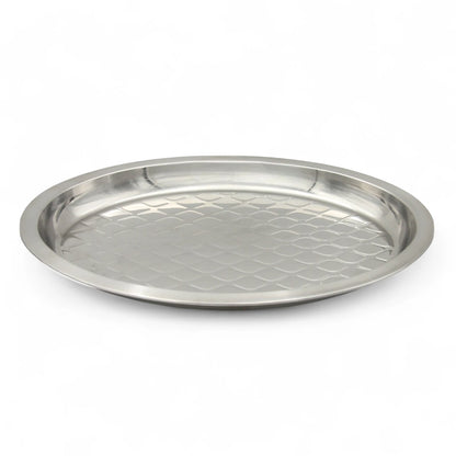 Elegant Stainless Steel Multi-Use Tray – Ideal for Festivals, Fruits, and Snacks - Damoo
