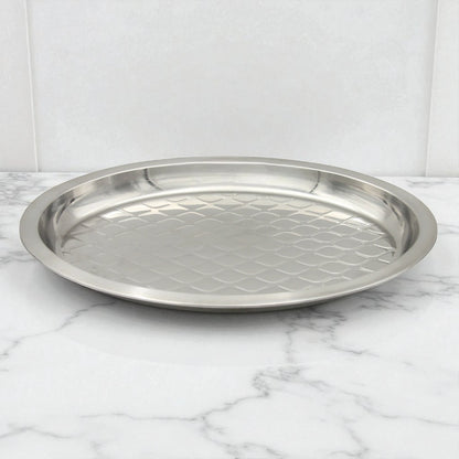 Elegant Stainless Steel Multi-Use Tray – Ideal for Festivals, Fruits, and Snacks - Damoo