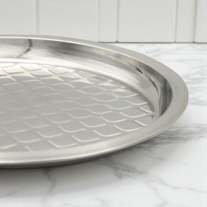 Elegant Stainless Steel Multi-Use Tray – Ideal for Festivals, Fruits, and Snacks - Damoo