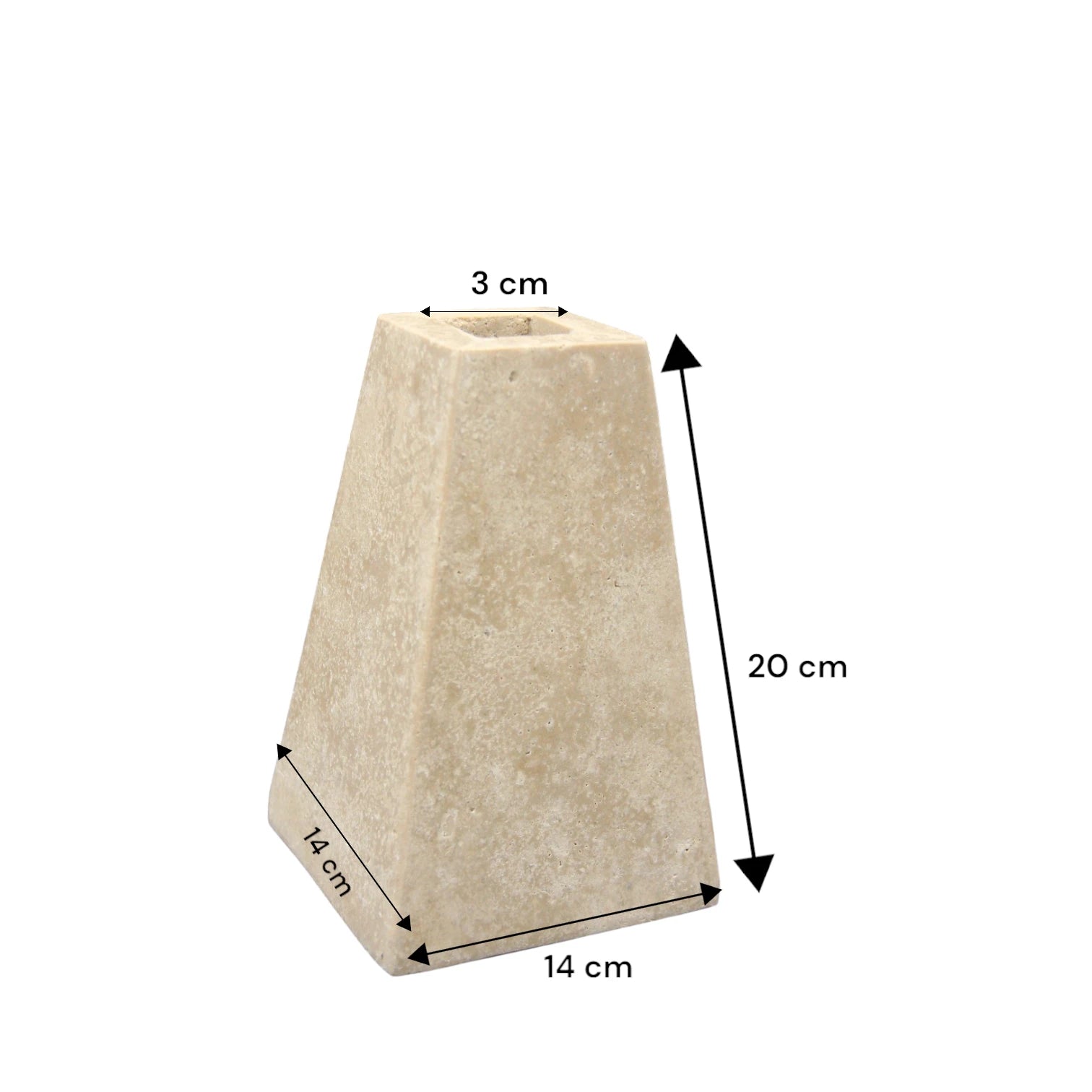 Elegant Tall Travertine Stone Vase with Modern Tapered Silhouette – Minimalist Natural Home Decor for Fresh or Dried Flowers - Damoo