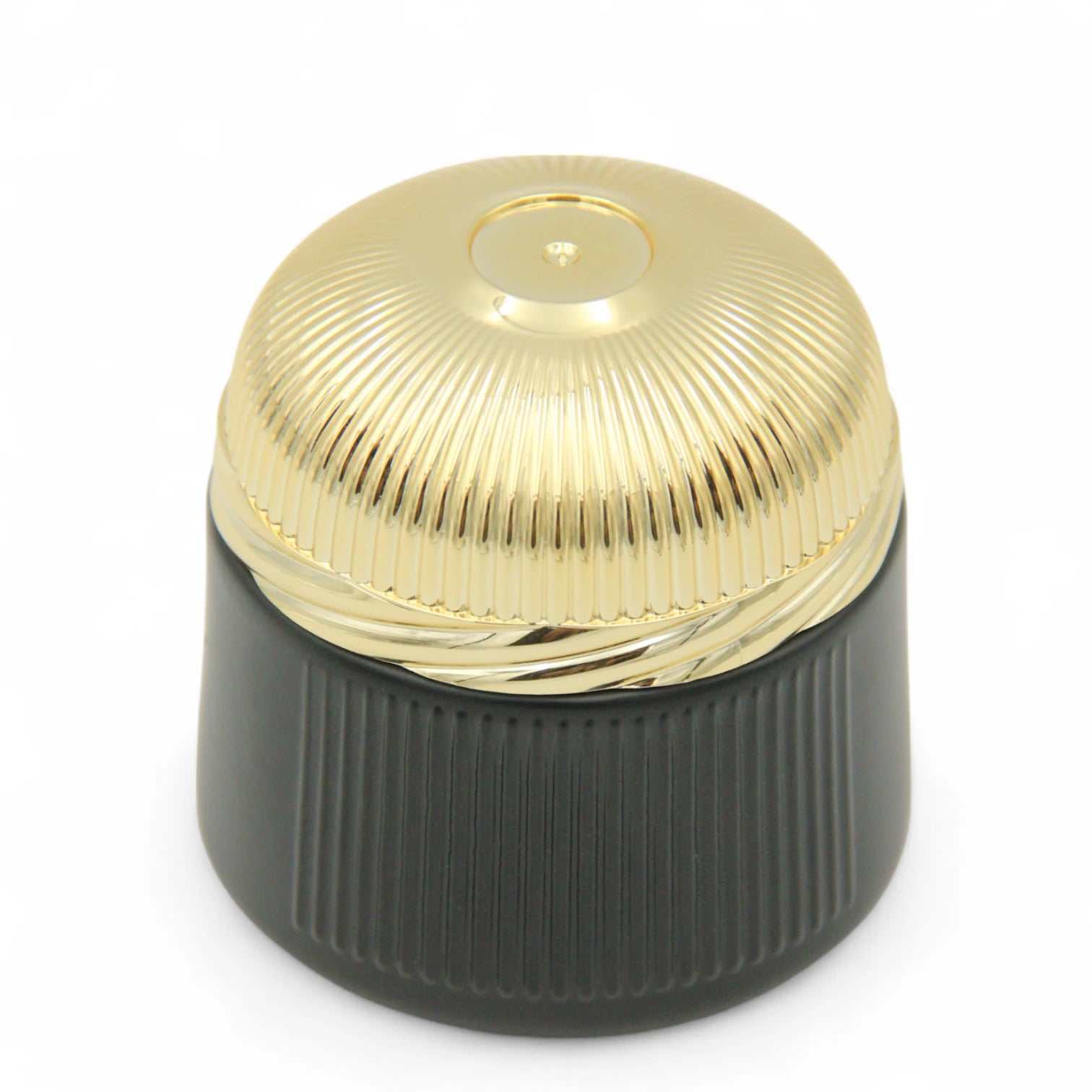 Elegant White Incense Jar with Luxe Gold Lid 100 ML | Airtight Container for Resin & Cone Storage - Damoo