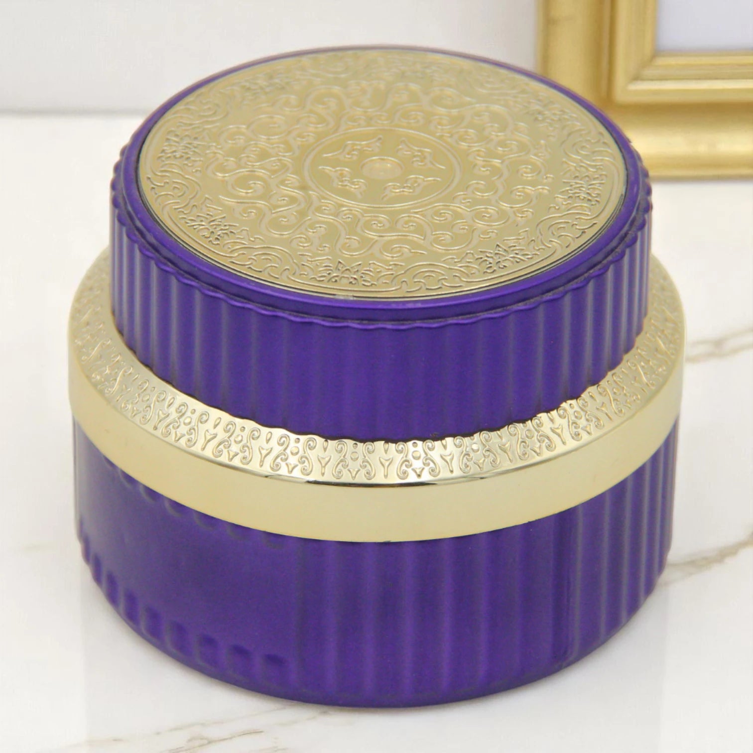 Empty Bakhoor Storage Jar 200 ML – Vibrant Empty Storage Jar for Oud, Incense, & More – Decorative Leakproof Glass Container with Lid - Damoo