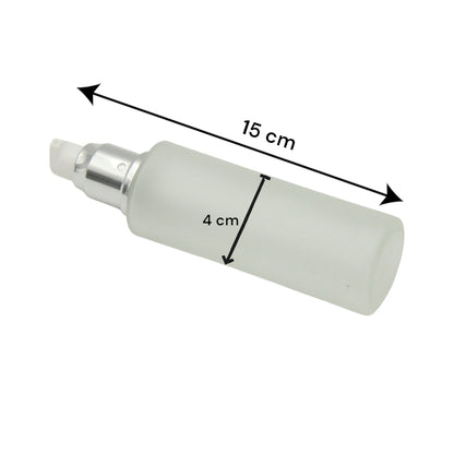 Empty Refillable Spray Bottle 80ML – Matte Finish with Silver Head & Clear Cap | Portable Bottle for Oils & Lotions - Damoo