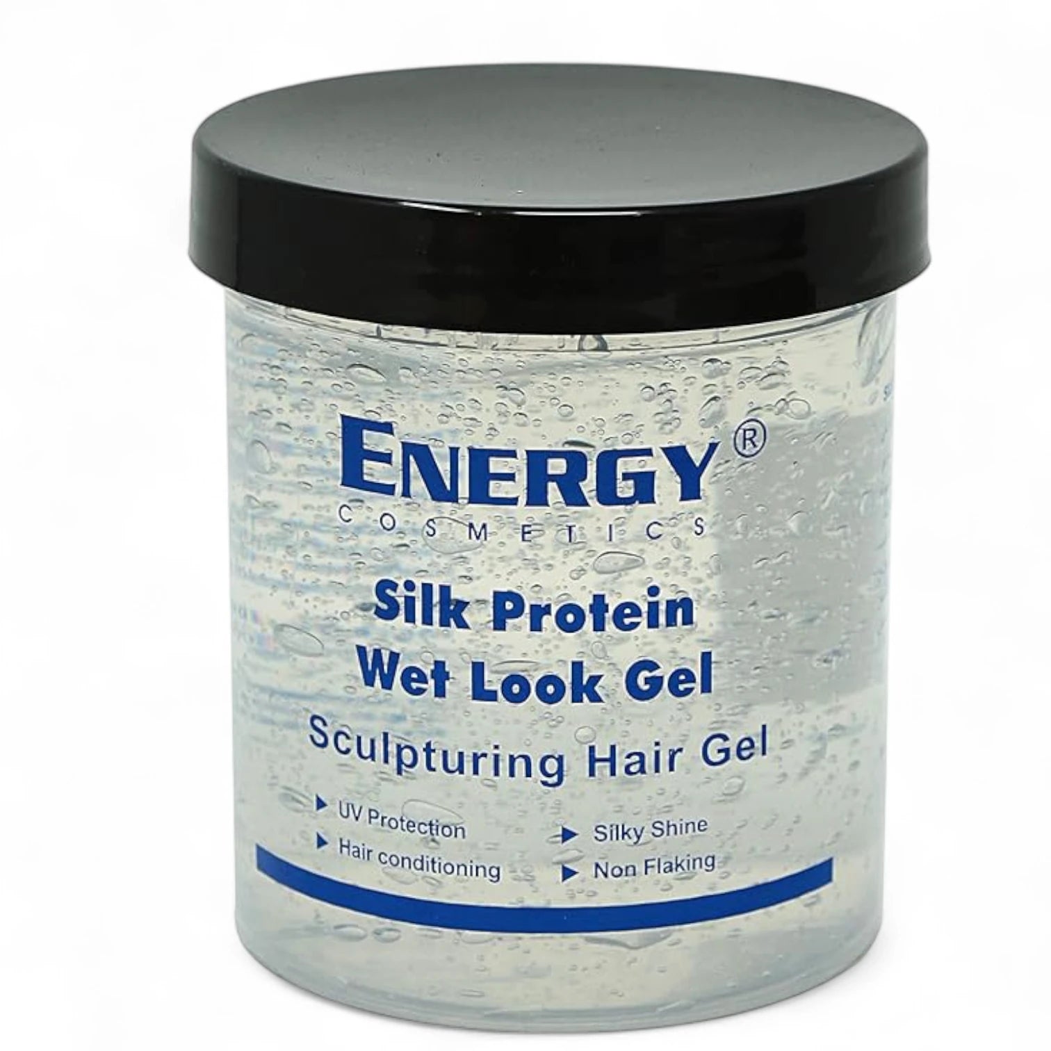 Energy Cosmetics Silk Protein Wet Look Hair Styling Cream 473 ml – Non-Greasy, Extra Silky Shine – Ideal for All Hair Types – 16 Oz - Damoo
