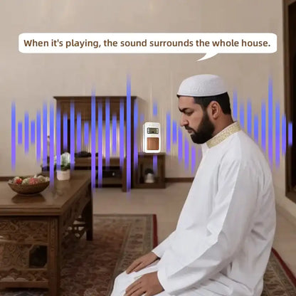 Equantu Holy Quran Bluetooth Wall Speaker with Touch Lamp – 16 Reciters, 16 Translations, MP3 Shortcuts, Remote & App Control, Rechargeable, 8GB Memory - Damoo