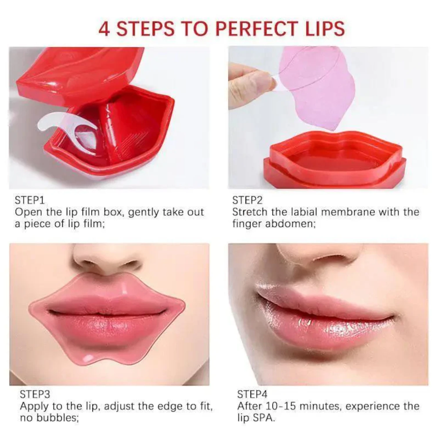 ESTELIN Fascinating Red Hydrogel Lip Mask – 60g | Nourishing & Plumping Lip Care for All Skin Types - Damoo