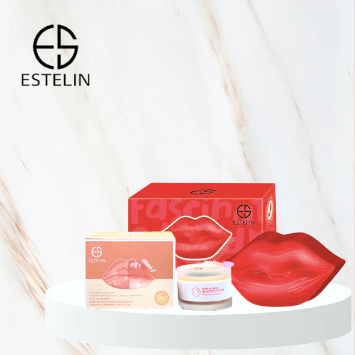 ESTELIN Fascinating Red Hydrogel Lip Mask – 60g | Nourishing & Plumping Lip Care for All Skin Types - Damoo