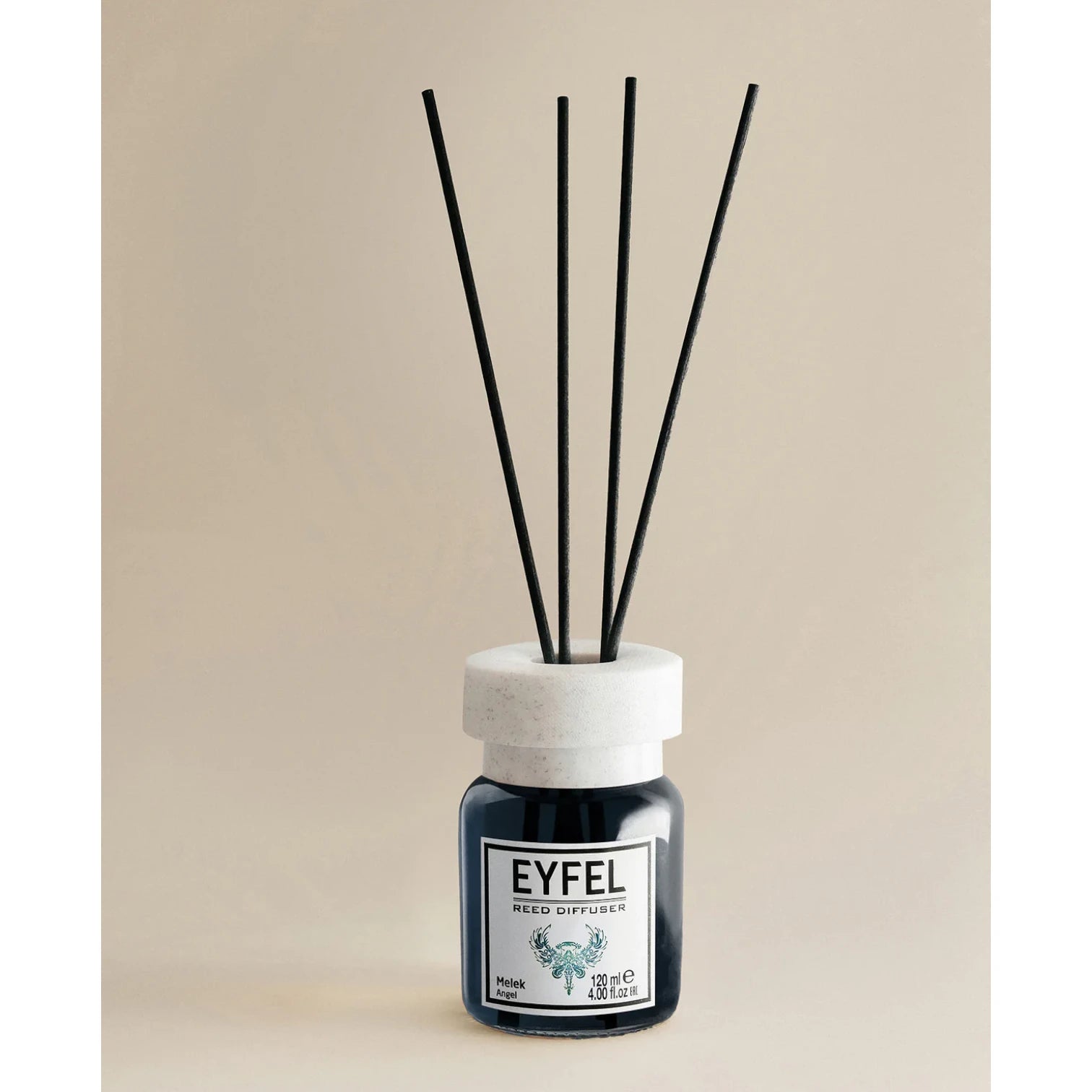 EYFEL Angel Reed Diffuser – 120ML Scented Home Fragrance | Long-Lasting Aroma with Modern Black Design | Elegant Room Freshener for Home, Office & Bathroom - Damoo