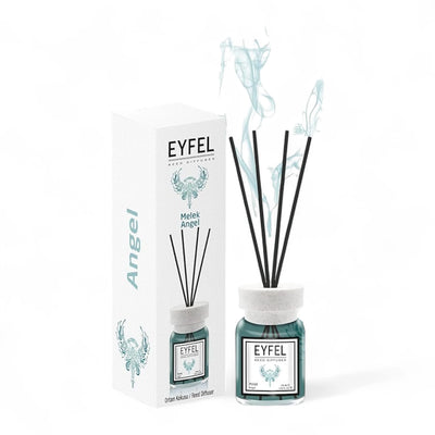 EYFEL Angel Reed Diffuser – 120ML Scented Home Fragrance | Long-Lasting Aroma with Modern Black Design | Elegant Room Freshener for Home, Office & Bathroom - Damoo