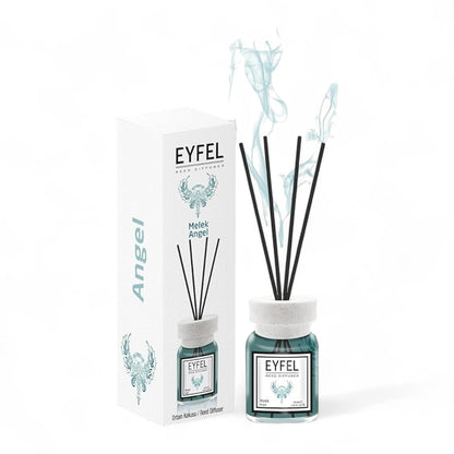 EYFEL Angel Reed Diffuser – 120ML Scented Home Fragrance | Long-Lasting Aroma with Modern Black Design | Elegant Room Freshener for Home, Office & Bathroom - Damoo