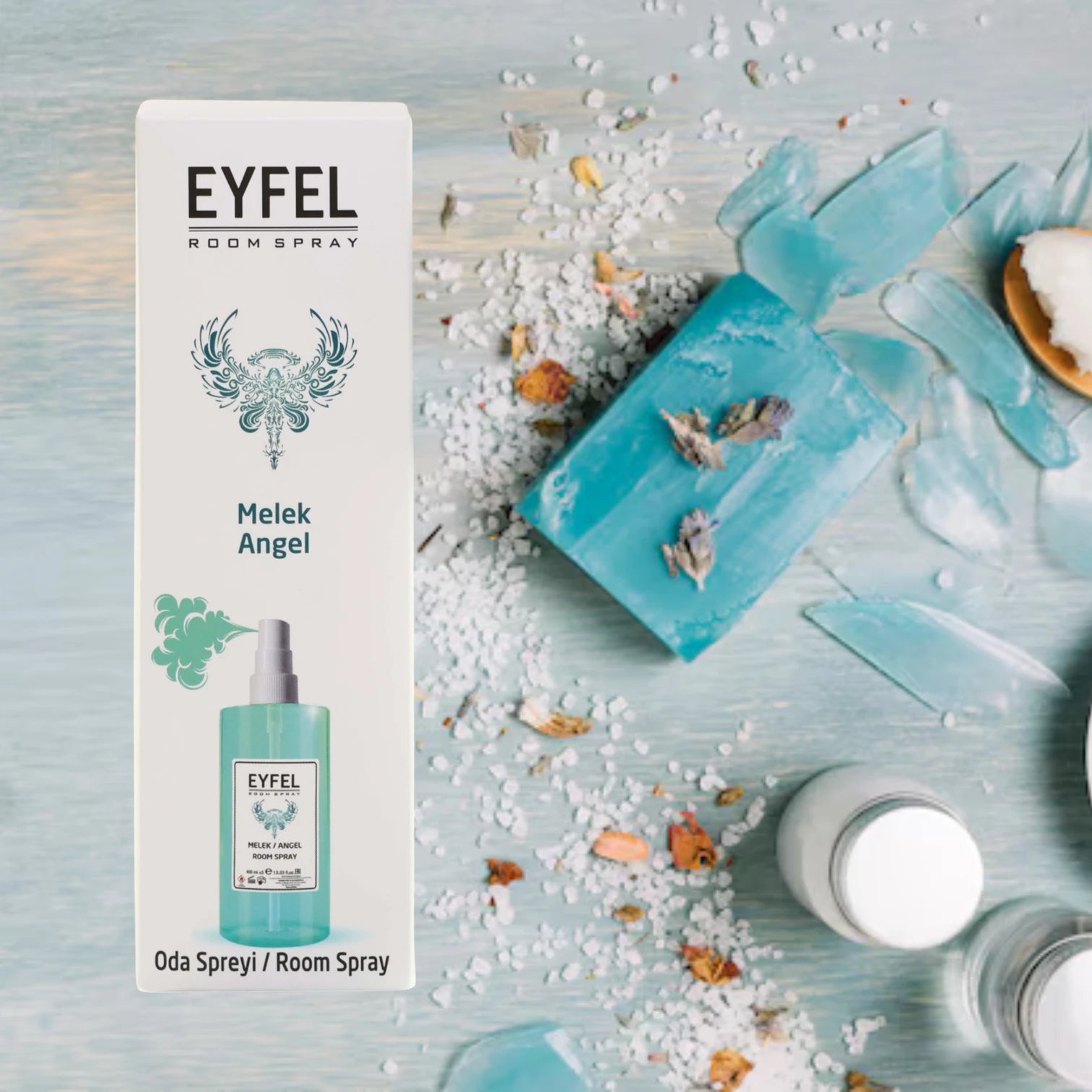 Eyfel Angel Room Spray – 400 ml Melek Air Freshener Mist with Serene Floral Scent – Long-Lasting Fragrance for Home, Bedroom & Office - Damoo