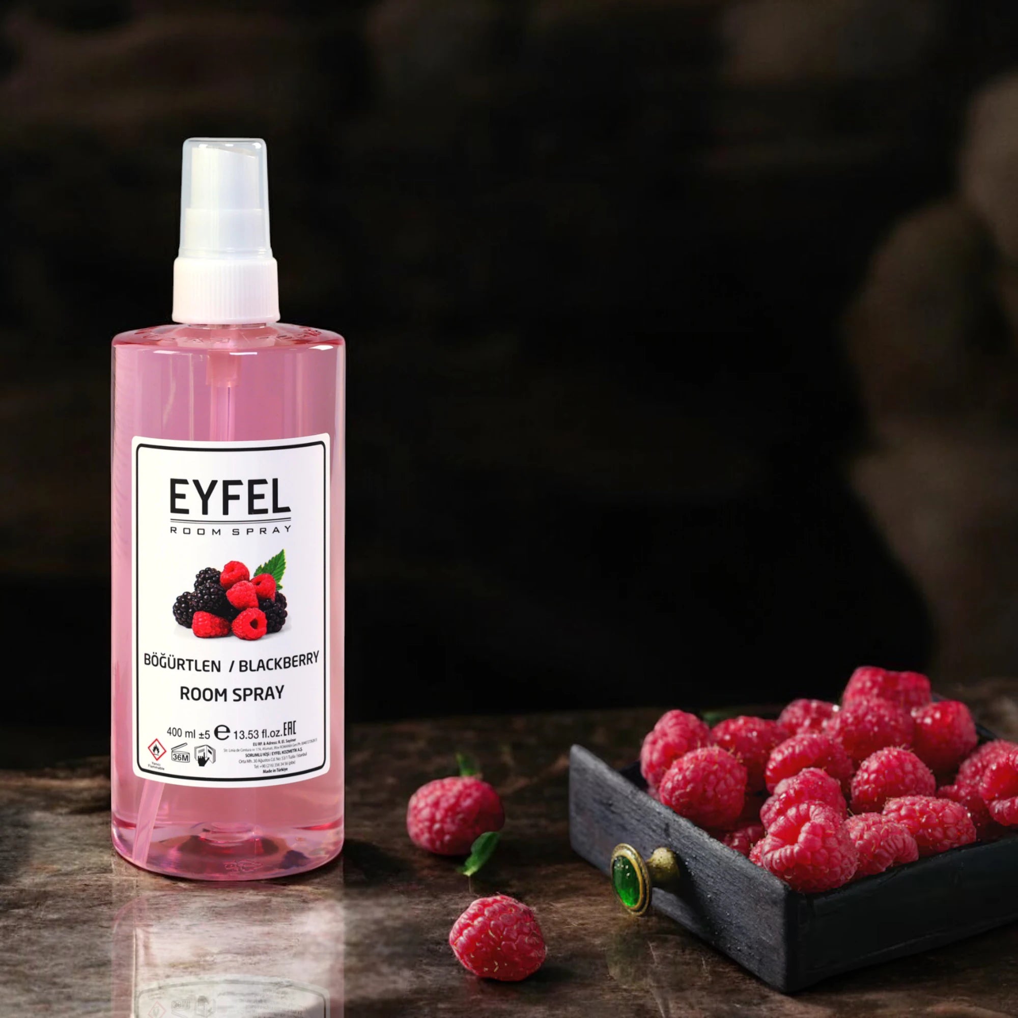 EYFEL Blackberry Room Spray – 400ml - Long-Lasting Mixed Berry Air Freshener for Home & Office - Fruity Scent with Blackberry & Raspberry Notes - Damoo