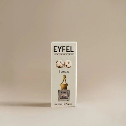 Eyfel Car Air Freshener – Bumbac Scent | Long-Lasting Hanging Wooden Diffuser with Liquid Perfume | Soft Cotton Fragrance for Cars & Small Spaces (10ml) - Damoo