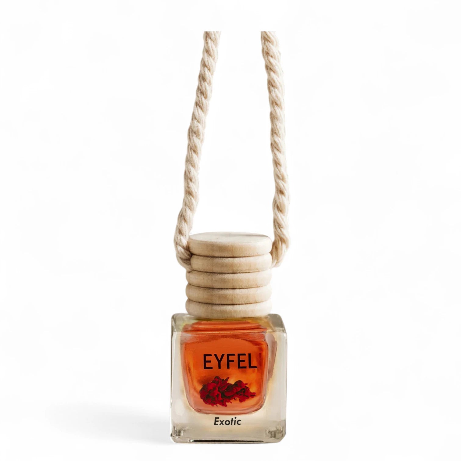 Eyfel Car Air Freshener – Exotic Scent | Long-Lasting Hanging Wooden Diffuser with Liquid Perfume | Luxurious, Tropical-Inspired Car Fragrance (10ml) - Damoo