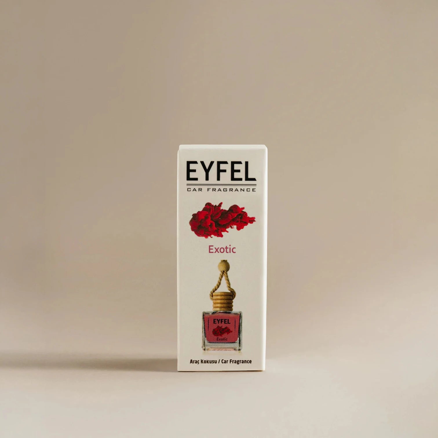 Eyfel Car Air Freshener – Exotic Scent | Long-Lasting Hanging Wooden Diffuser with Liquid Perfume | Luxurious, Tropical-Inspired Car Fragrance (10ml) - Damoo