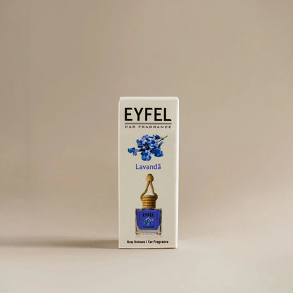 Eyfel Car Air Freshener – Lavanda Scent | Long-Lasting Hanging Wooden Diffuser with Liquid Perfume | Soothing Lavender Fragrance for Cars & Small Spaces (10ml) - Damoo