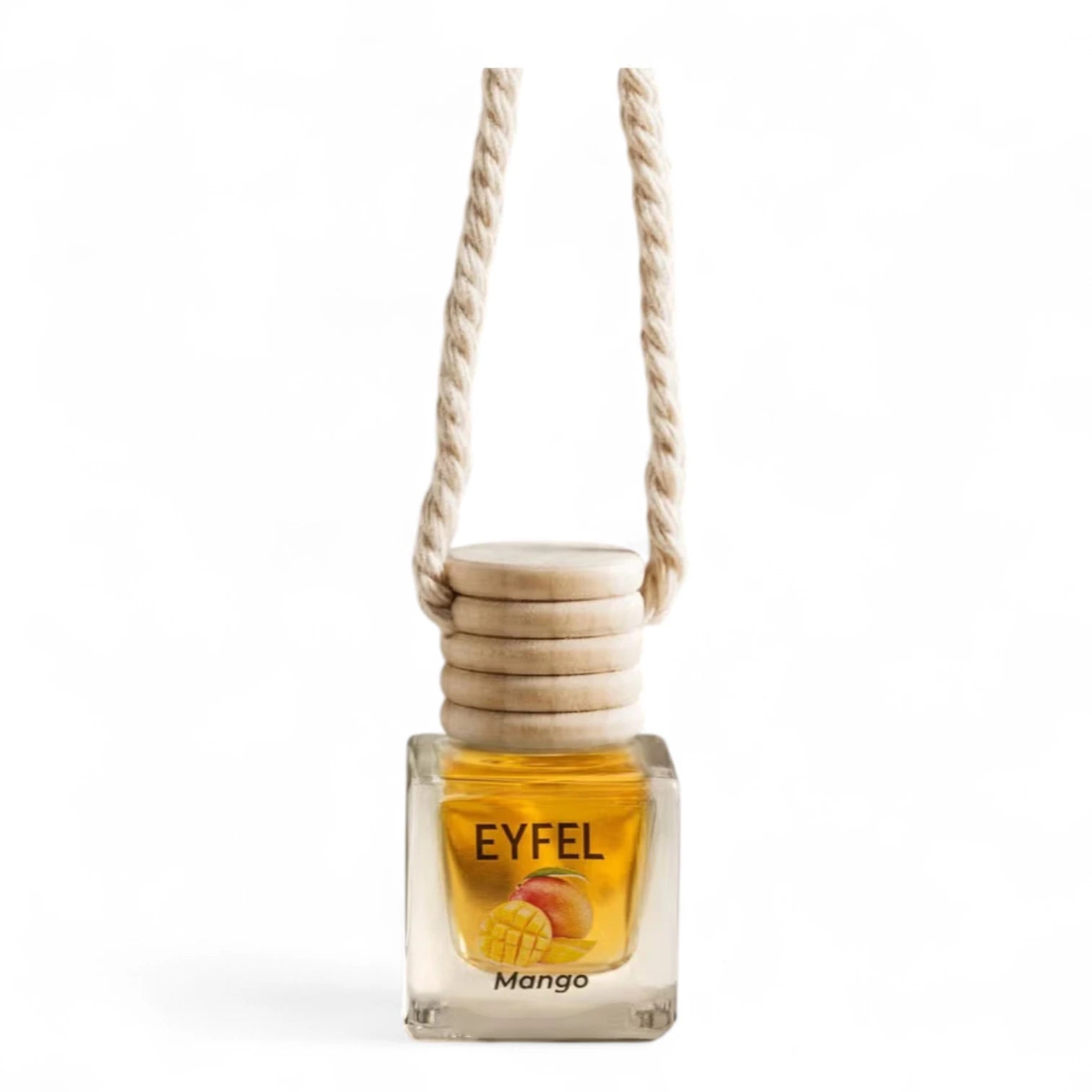 Eyfel Car Air Freshener – Long-Lasting Mango Scent | Premium Hanging Perfume Bottle for Cars, Closets & Small Spaces | Compact Natural Fragrance Diffuser (10ml) - Damoo
