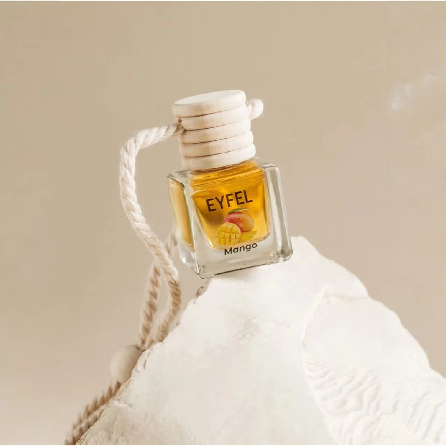 Eyfel Car Air Freshener – Long-Lasting Mango Scent | Premium Hanging Perfume Bottle for Cars, Closets & Small Spaces | Compact Natural Fragrance Diffuser (10ml) - Damoo