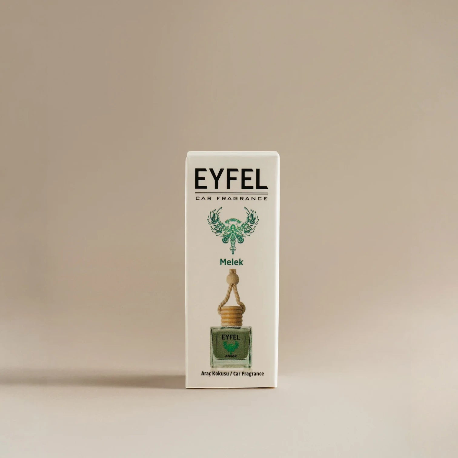 Eyfel Car Air Freshener – Melek (Angel) Scent | Long-Lasting Hanging Wooden Diffuser with Liquid Perfume | Soft, Heavenly Floral Car Fragrance (10ml) - Damoo