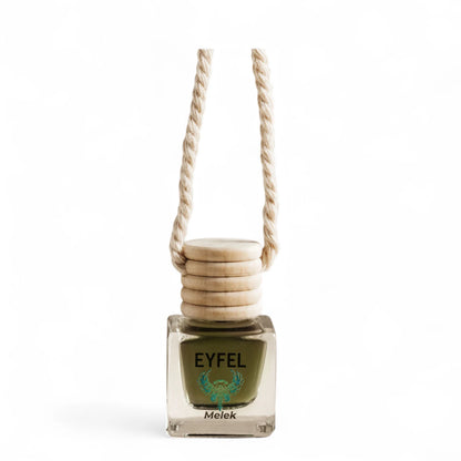 Eyfel Car Air Freshener – Melek (Angel) Scent | Long-Lasting Hanging Wooden Diffuser with Liquid Perfume | Soft, Heavenly Floral Car Fragrance (10ml) - Damoo