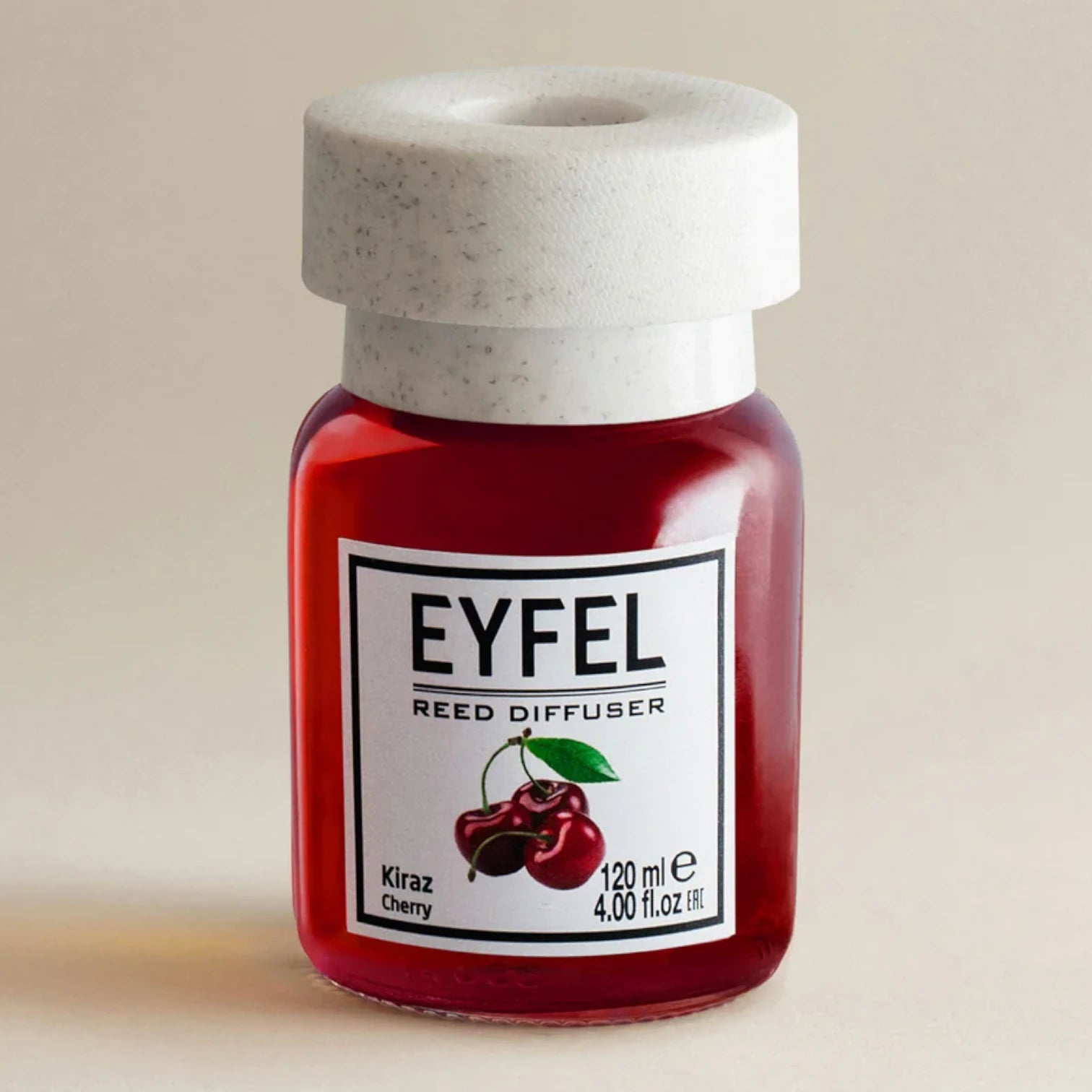 EYFEL Cherry Reed Diffuser – 120ML Long-Lasting Home Fragrance | Oil Diffuser with Natural Sticks for Bathroom, Bedroom, Office & Living Room | Sweet Fruity Scent Air Freshener - Damoo