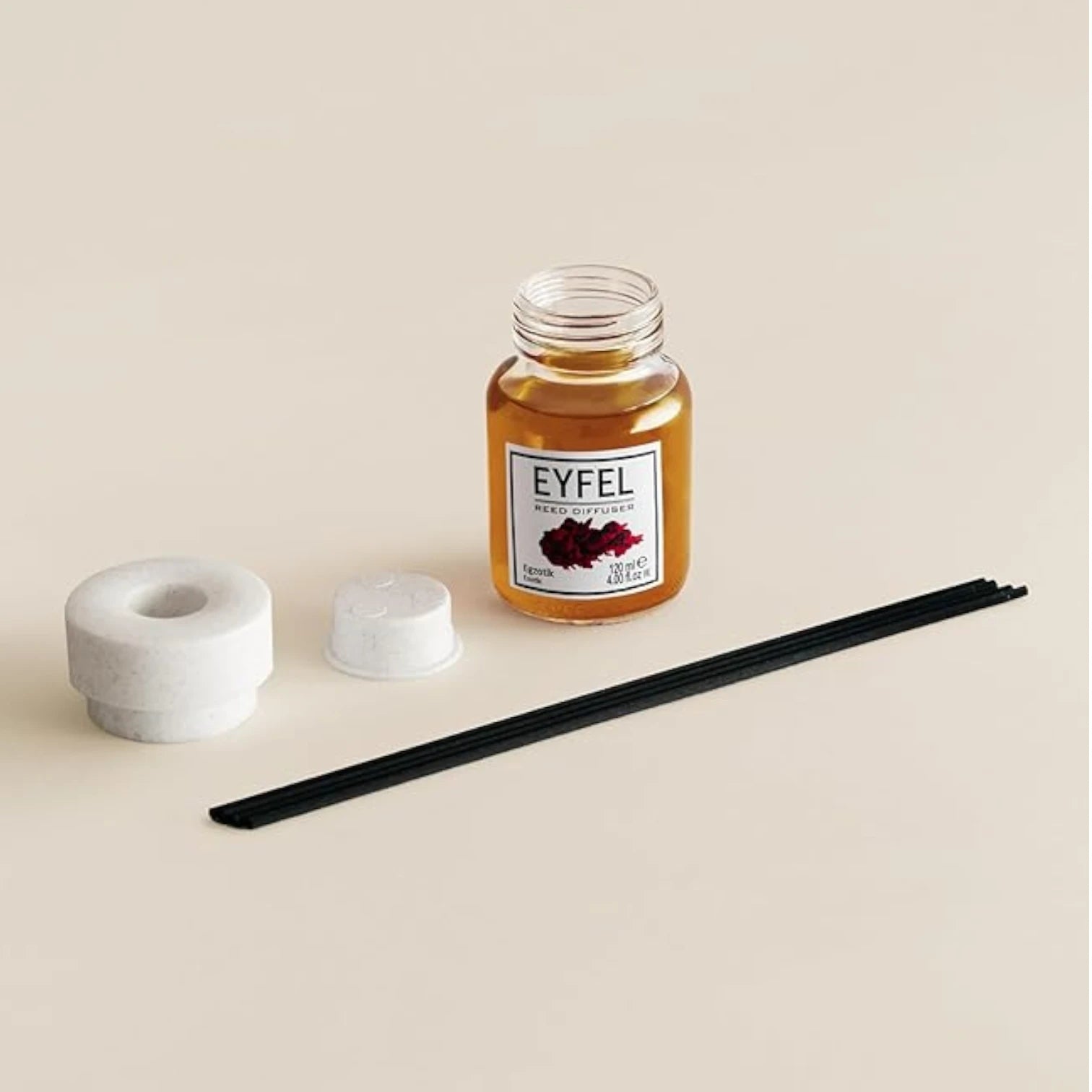 EYFEL Exotic Reed Diffuser 120ML – Long-Lasting Home Fragrance, Aromatherapy Scented Sticks, Exotic Air Freshener for Bedroom, Office & Living Spaces - Damoo
