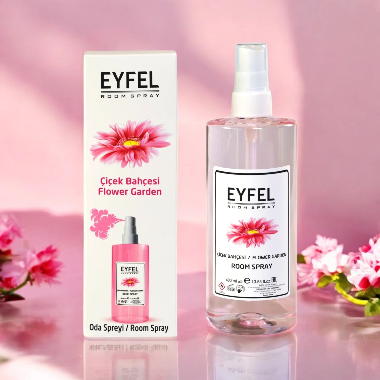 Eyfel Flower Garden Room Spray 400ml Air Freshener - Blooming Floral Fragrance for Home & Office - Long-Lasting Scent - Damoo