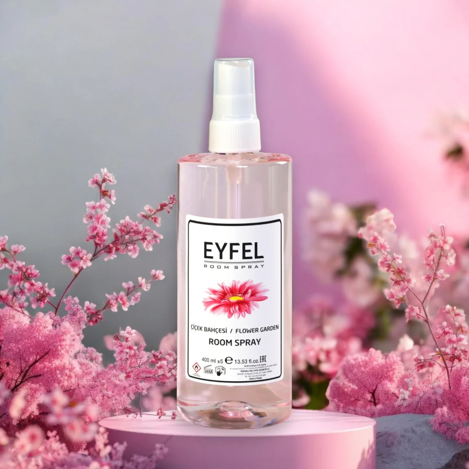 Eyfel Flower Garden Room Spray 400ml Air Freshener - Blooming Floral Fragrance for Home & Office - Long-Lasting Scent - Damoo
